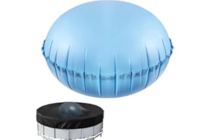 BIGKING 4ft x 4ft Winter Pool Cushion, Winterizing Pool Pillow with Ropes, Pool Pillows for Above Ground Pools, Ice Equalizer Air Pillow for Winter Pool Covers