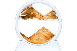 E-feilai 3D Sandbilder Zum Drehen, Fließende Sandkunst, Dynamisches Tiefsee Sandbild, Bewegte Sandmalerei Rund für Kinder und Erwachsene(7 Zoll)