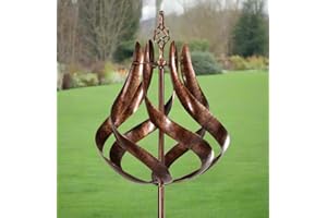 MARISSA'S GARDEN & GIFT Roseland wind sculpture spinner burnished gold. Delivery 1-3 business days.