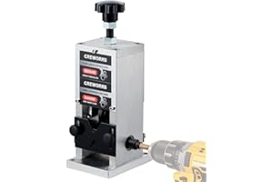 CREWORKS Manuelle Kabelabisoliermaschine 3 Einzugslochplatte 1,5-25mm Kabelschälmaschine Kabel 5 Zuführungslöcher Abisloiermaschine Abisolierzange Abisoliergerät Kupferdraht-Recycling