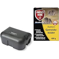 Köder-Discount: Sparset Rattenbekämpfung 1 Köderstation + 400g Rattengift Rattenportionsköder, Ratten Köderbox für…