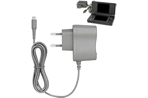 Chargeur pour DS Lite, Adaptateur Secteur Alimentation Chargeur pour DSL,Prise Standard Européenne,ChargeurCompatible avec Nintendo DSLite (Pas pour DS) pour Console de Jeu 1.1m (Gris)