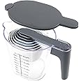 Recogwood 10 Pieces Measuring Jug Set, Stackable Measuring Cups and Spoons, Kitchen Cooking Baking Measuring Spoons Set for Liquid and Dry, BPA Free, Dishwasher Safe