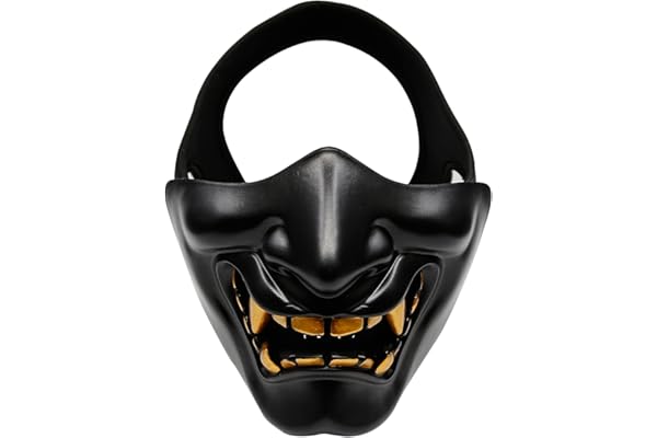 Demi-Masque de Protection pour Airsoft, Monstre Kabuki, samouraï, Hannya Oni pour Bal masqué, fête, Halloween, Jeux de Guerre