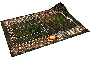 PLAYMATS- Blood Bowl Alfombra de Juego de Goma, Color Gris, 39"x34" / 101x86 cm (BB014)
