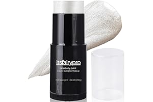 Itsfairypro Metallic Glitter Silver Face Paint, 1.06 Oz Body Paint Creamy High Pigment Sweat-proof Professional Body Makeup For Festival Carnival Halloween SFX Xmas