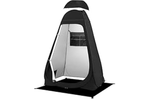 BRIAN & DANY Tente de Douche Pop Up Portable avec Abri Pluie et Fenêtres, Tente de Camping Toilette pour Randonnée, Plage, UPF 50+ et Imperméable, 120 x 120 x 190 cm