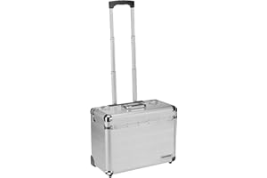 Business Trolley Pilotenkoffer Laptopfach TSA Schlösser Aluminium Oberfläche Silber