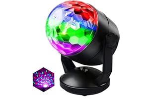 ‎CCHKFEI CCHKFEI Sound Activated Discokugel Partylicht für den Außen und Innenbereich batteriebetriebenes/USB Plug-In tragbar Disco DJ Discolicht Stroboskop-Bühnenlampe für Kinder Partys Autoraum Birthday