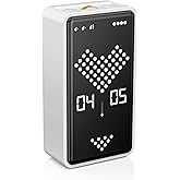 GWORKE GT-3 Dijital Kum Saati Pomodoro Zamanlayıcı 1-99 dk, LED Ekran, &Ccedil;evir Başlat Yer&ccedil;ekimi Sens&ouml;r&uuml;, Mıknatıslı, USB-C Şarj