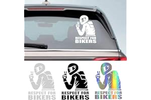 TILONKJ 3 Piezas de Pegatina Respect For Bikers, Pegatinas Decorativas para Coche, Pegatina de Respeto para Ciclistas, Pegatinas para Moto y Coche de Moda para Decoración de Vehículos