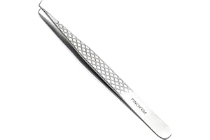 LLBA Lash Tweezer Professional Volume False Lash Application Tool | Multi Shapes & Purposes Tweezers | Non-Slip Grip Tweezers for Volume, Isolation & Classic Lashes (Silver, Pinch'em Volume)