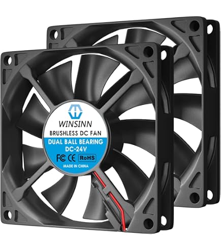 4 Ventiladores De Refrigeración Silenciosos 80x80x15 Mm 12V - Sin Escobillas, 2 Pines, Para PC, Impresora 3D, CPU - Pack De 4