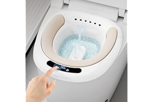 KINGMILE Elektrisches Sitzbad, Bidet Einsatz für Toilette, Sitzbadewanne für Hämorrhoidenbehandlung, Wochenbettpflege, Schwangere und ältere Menschen, Dampferleichterung bei vaginaler/analischer Entzündung.
