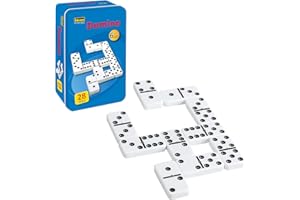 Idena 6050012 - Domino Double Six, metalowe pudełko