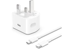 iPhone Fast Charger, AICCOLO 25W USB C Plug With 2M Cable for iPhone 14/14 Plus/14 Pro/14 Pro Max/13 12 11 X XR XS SE 2020 8 7 6 6S Mini Pad, UK Type C PD Power Adapter USBC Wall Charging and 6FT Cord