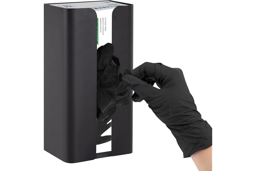 FHMIDIC Magnetic Glove Holder, Wall-Mounted Glove Holder for Disposable Gloves, Steel Glove Dispenser for Disposable Gloves, Tissues for Garages, Workshops and Kitchens