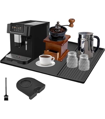 TAPIS À CAFÉ En Silicone Avec Bords Surélevés, Facile à