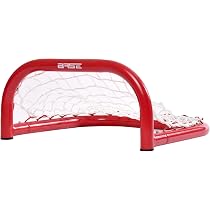 But De Hockey Extérieur Base Tor 12 - 33x36x18 Cm Cadre Métal Rouge/Blanc - Idéal Entraînement Street Hockey, Precision Tir & Passes, Adulte & Enfant