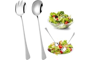 ZFRITP 2 Pcs Couverts À Salade,Couvert A Salade,28cm Couvert À Salade,Couvert Salade,Couverts A Salade,Couverts Salade À Longs Manches, Couverts À Salade INOX pour Cuisine, Salle À Manger