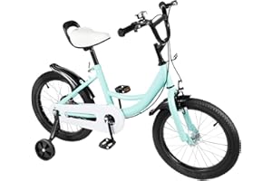 QUIOTUIR Bicicleta para niños de 16 pulgadas, Bicicleta infantil 5-8 años, AVCE Ruedas de entrenamiento Desmontable, Bicicletas Niños