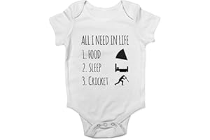 Shopagift Baby Grow All I Need in Life is Food Sleep and Cricket Vest Bodysuit