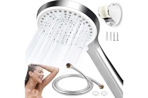 Shower-Head-Universal-1.6M-Hose-Holder-Set-Replacement-for-Bathroom, BauTangLe 2024 Upgraded Handheld Shower and Hose, Much Happier for Showering