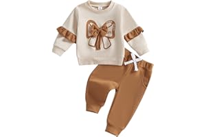 Geagodelia Completi Bambina 3D Bow Love Mamma Stampa Felpa Colore Solido Joggers Pantaloni Autunno Inverno Set di Vestiti Carino Neonata