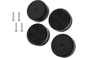 Tertullus 4 aluminiowe nóżki do urządzeń HiFi 39 mm × 17 mm czarne śruby głośnik, absorber subwoofer, nóżki z 4 śrubami do urządzeń Hi-Fi