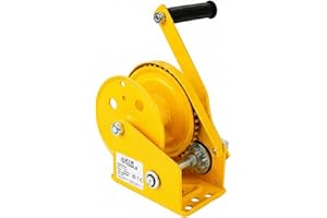 Aim Tools Hand Winch 1200LB Manual Crank Ratchet Gear Winch with Automatic Brake Car Boat Trailer Winch Crane Lifting Pulling Tool for Garage Workshop Construction