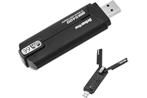 Mapille Clé WiFi 6E Puissante, AXE5400 Clé WiFi pour PC, USB 3.0 Adaptateur WiFi avec Tri-Bande 6GHz/5GHz/2.4GHz, Cryptage WPA3, Adaptateurs USB WiFi, Adaptateur Dongle WiFi pour Windows 11/10