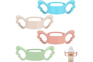 ZKFSIE Mam Handles for Bottles, 4-Pack Baby Bottle Handle Set, Encourages Independent Drinking for Babies, Easy-Grip Design for Tommee Tippee Bottle Handles Compatibility, Colourful Mam Bottle Handles