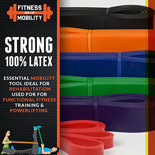 CKB LTD® Fitness Resistance Band SINGLE BAND | Widerstandsbänder | Fitnessbänder Trainingsbänder für Bodybulding Yoga Krafttraining Powerlifting & Fitness – Für Frauen und Männer geeignet, zur Unterstützung des Trainings und bei Klimmzügen, Calisthenics Gymnastik Pull-Up Klimmzughilfe | Professionelle Latex Widerstand Bänder - 6