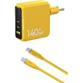 Aohi Magcube 140W 3 Portlu Şarj Adapt&ouml;r&uuml;, 140W 1m PD 3.1 480Mbps S&uuml;per Hızlı Şarj/Data Kablosu Seti