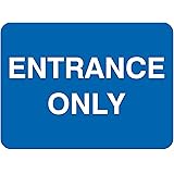 Viking Signs MR584-A3L-V"Entrance Only" Sign, Vinyl, 300 mm H x 400 mm W