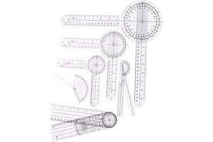 YWBL-WH Juego de Goniómetro Médico, Regla de ángulo Médico de 6 Piezas Transportador de ángulo de Goniómetro Espinal Médico