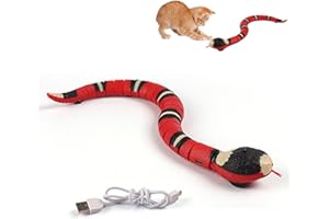 Dasfie Smart Induction Snake Toy for Cats, Sensing Interactive Cat Kitty Toys, Automatic Eletronic Snake Cat Teaser Play, USB Rechargeable Snake Cat Toy, Pet Kitten Play Toys