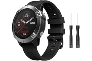 MoKo Strap Compatible with Garmin Fenix 7 6 6 Pro 5 5 Plus, Instinct Solar, Forerunner 745 935 945 955, Epix Gen 2, Quick Fit 22mm Soft Silicone Replacement Watch Band