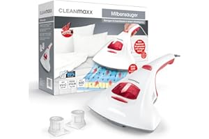 CLEANmaxx Odkurzacz do roztoczy, skuteczne zwalczanie alergenów i sterylizacja w jednym świetle UVC i filtrem drobnego pyłu, nie zawiera środków chemicznych, bezpieczny do łóżka, materaca itp. | filtr