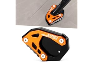 SUPER VICI Motorrad Seitenständer Fit For 1290 Adventure 2014 2015 2016 | 1290 Adventure R | S | T 2016-2020 2021 2022 2023 Ständer Platte Passt Kickstand Side Stand 1290 Accessories Orange - Black
