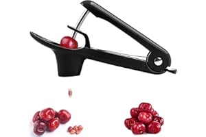 ALFVEN Snocciolatore di Ciliegie, snocciolatore in acciaio inossidabile Snocciolatore multifunzionale per frutta, ciliegie e bacche (nero)