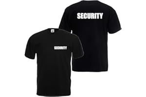 Shirt-Panda Herren T-Shirt - Security - Unisex Brust & Rücken Shirt für Sicherheitsdienst - 100% Baumwolle - hochwertiger Textildruck -