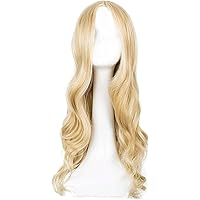 Lange Lockenperücke Blond Für Damen – 70 Cm, Mit Seitenscheitel Und Pony, Weiches Synthetisches Haar, Für Cosplay, Karneval & Täglichen Gebrauch