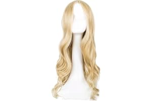 Zclro Parrucca Bionda, 70cm Lungo Ondulato Parrucca Donna Bionda, Parrucca per Feste Cosplay Quotidiano