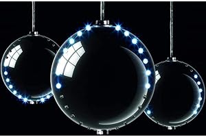 GIOCOPLAST House of Fun Snowfall Set 4 Sfere 96 LED Bianchi Diametro 80 mm Argento"