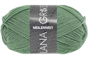 ‎LANA GROSSA LANA GROSSA Meilenweit 50g | Sockenklassiker, waschmaschinenfest | Handstrickgarn aus 80% Schurwolle & 20% Polyamid | 50g Wolle zum Stricken & Häkeln | 210m Garn FB1377