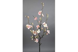 Seidenblumen Roß Kirschblütenzweig / AST 75x30cm rosa-Creme GA Kunstblumen künstliche Kirschblüten Blumen