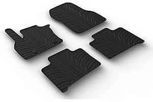 GLEDRING Alfombrillas de Goma Compatible con Renault Zoe I 2012-2019 & II 2019- (Perfil T 4-Partes + Clips de Montaje)