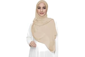 Lina & Lily Damen Muslim Premium Chiffon Hijab Kopftuch Schal aus Leicht Stoff