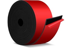 NUTKIT 3M Rotoli di Gomma Adesiva, 50MM(b)*2MM(d), Neoprene Adesivo Rotolo Gomma, Rotolo Gomma Antiscivolo, Fai Da Te Protezione Per Pavimenti, Isolamento, Antivibrazione, Antiscivolo -Autoadesivo